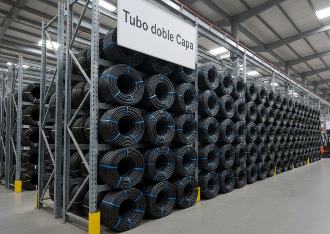 Tubo Doble Capa Negro