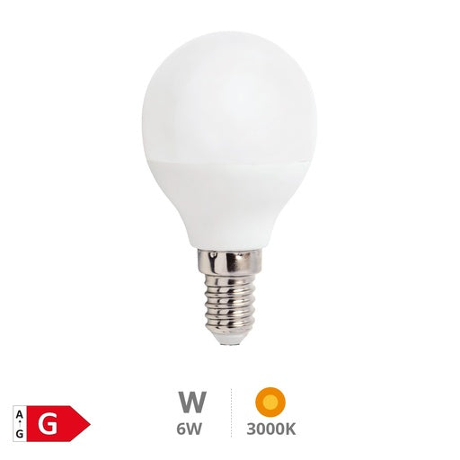 Bombilla LED esférica 6W E14 3000K - Libertina REF: 200690072