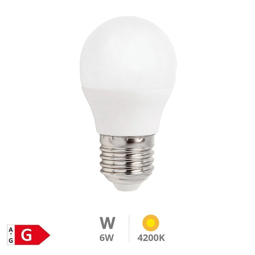 Bombilla LED esférica 6W E27 4200K - Libertina REF: 200690076