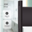 Extractor doméstico Amina Ø100mm Negro REF: 400030001