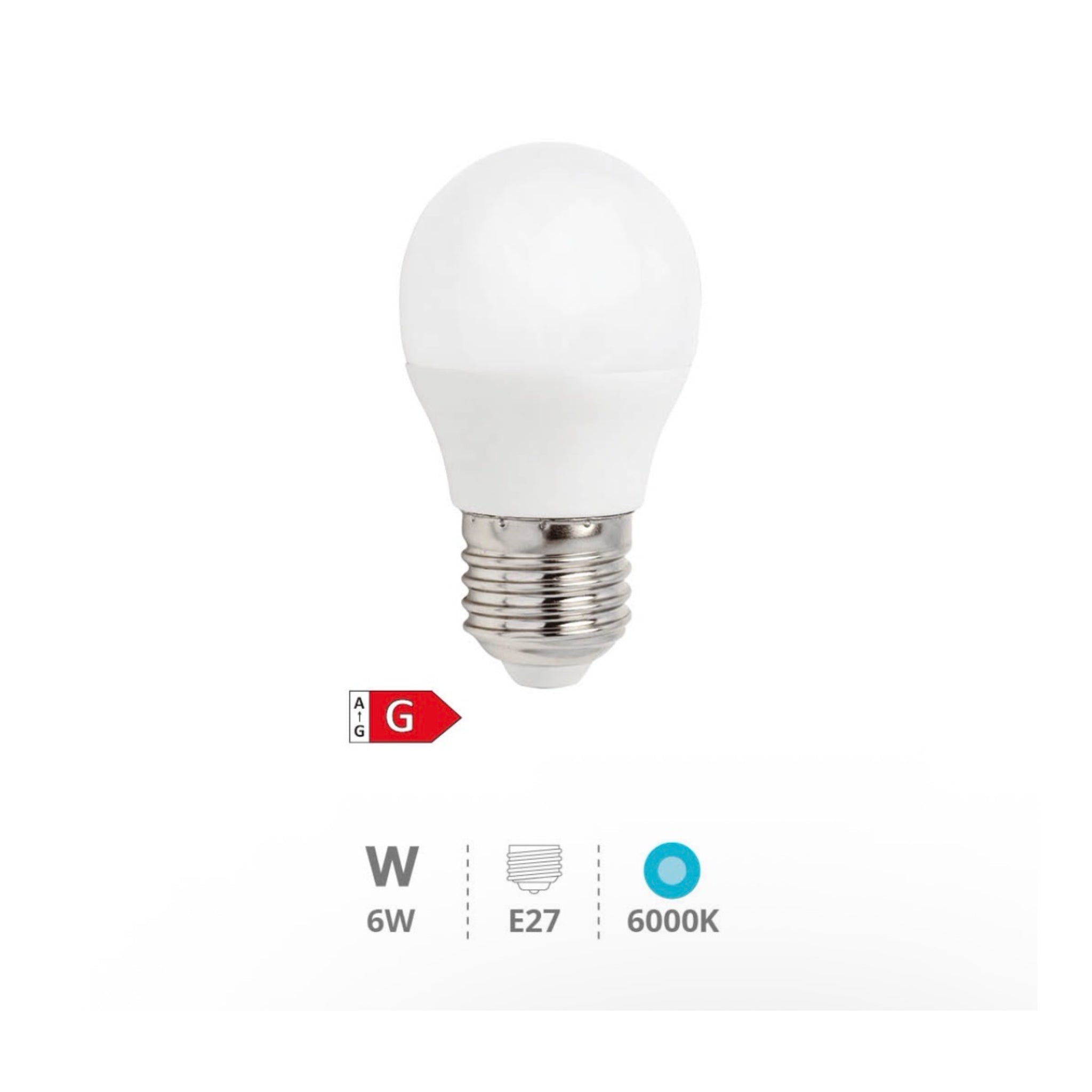 Bombilla LED esférica 6W E27 6000K - Libertina REF: 200690077